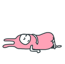 Lazy Pink Psychic Rabbit sticker #14968067