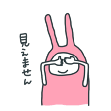 Lazy Pink Psychic Rabbit sticker #14968069