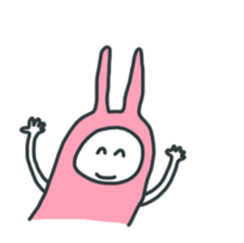 Lazy Pink Psychic Rabbit sticker #14968073