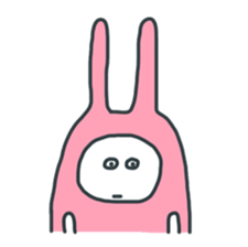 Lazy Pink Psychic Rabbit sticker #14968074