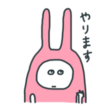 Lazy Pink Psychic Rabbit sticker #14968075