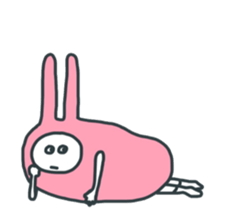 Lazy Pink Psychic Rabbit sticker #14968079
