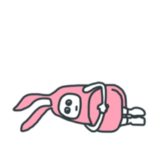 Lazy Pink Psychic Rabbit sticker #14968083