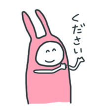 Lazy Pink Psychic Rabbit sticker #14968085