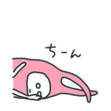 Lazy Pink Psychic Rabbit sticker #14968088
