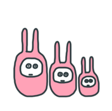Lazy Pink Psychic Rabbit sticker #14968092