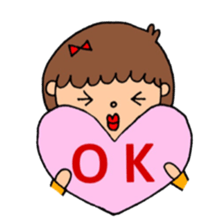 I want a girl to use a sticker sticker #14968404