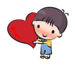 little boy cute cute sticker #14968464