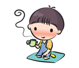 little boy cute cute sticker #14968470