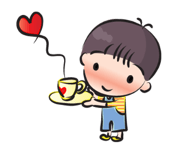 little boy cute cute sticker #14968473