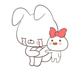 Rabbit with Duck sticker #14969307