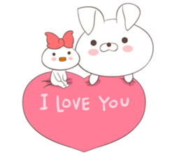 Rabbit with Duck sticker #14969317