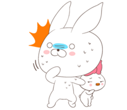 Rabbit with Duck sticker #14969330