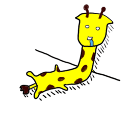 lazy giraffe sticker #14970603