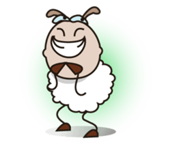 Hyperactivity Fluffy-white Sheep sticker #14973862
