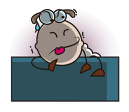 Hyperactivity Fluffy-white Sheep sticker #14973863