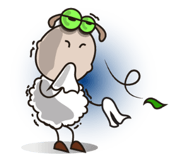 Hyperactivity Fluffy-white Sheep sticker #14973866