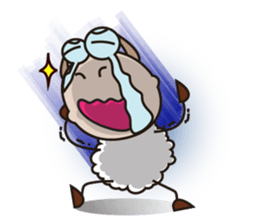 Hyperactivity Fluffy-white Sheep sticker #14973867
