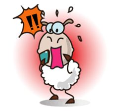 Hyperactivity Fluffy-white Sheep sticker #14973868