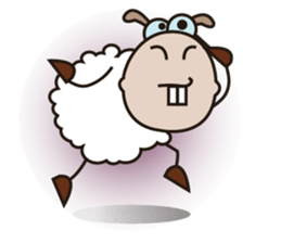 Hyperactivity Fluffy-white Sheep sticker #14973869