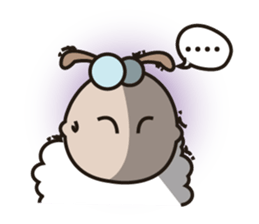 Hyperactivity Fluffy-white Sheep sticker #14973870
