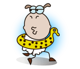 Hyperactivity Fluffy-white Sheep sticker #14973872