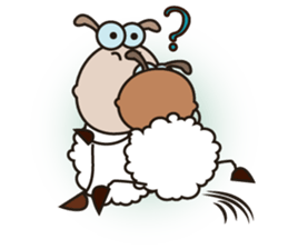 Hyperactivity Fluffy-white Sheep sticker #14973874