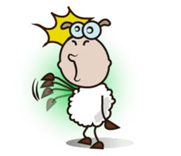 Hyperactivity Fluffy-white Sheep sticker #14973878