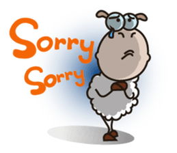 Hyperactivity Fluffy-white Sheep sticker #14973881