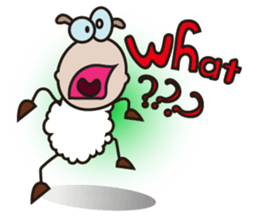 Hyperactivity Fluffy-white Sheep sticker #14973882
