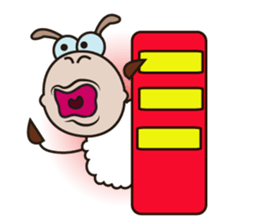 Hyperactivity Fluffy-white Sheep sticker #14973883