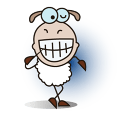 Hyperactivity Fluffy-white Sheep sticker #14973886