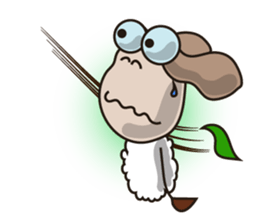 Hyperactivity Fluffy-white Sheep sticker #14973887