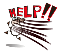 Hyperactivity Fluffy-white Sheep sticker #14973888