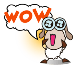 Hyperactivity Fluffy-white Sheep sticker #14973889