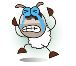 Hyperactivity Fluffy-white Sheep sticker #14973891