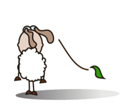 Hyperactivity Fluffy-white Sheep sticker #14973893