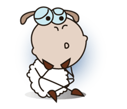 Hyperactivity Fluffy-white Sheep sticker #14973895