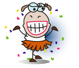 Hyperactivity Fluffy-white Sheep sticker #14973897