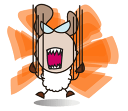 Hyperactivity Fluffy-white Sheep sticker #14973898