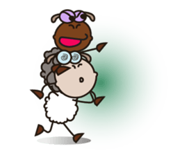 Hyperactivity Fluffy-white Sheep sticker #14973899