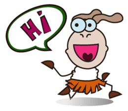 Hyperactivity Fluffy-white Sheep sticker #14973900