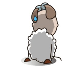 Hyperactivity Fluffy-white Sheep sticker #14973901