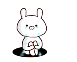 A moving, usable rabbit stamp sticker #14974390