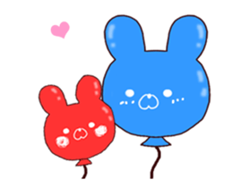 A moving, usable rabbit stamp sticker #14974396