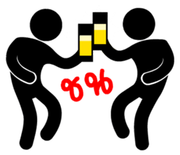 Silhouette patterns sticker #14975938