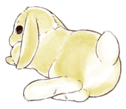 Not a dog, I'm a rabbit!! sticker #14976307