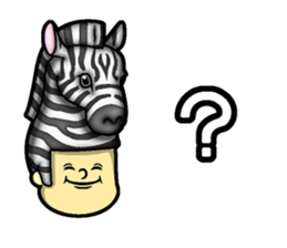 Hair type pink zebra type sticker #14976747