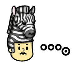 Hair type pink zebra type sticker #14976750