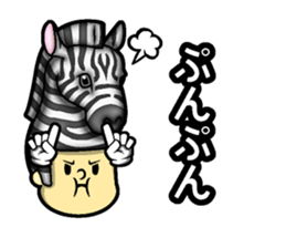Hair type pink zebra type sticker #14976753